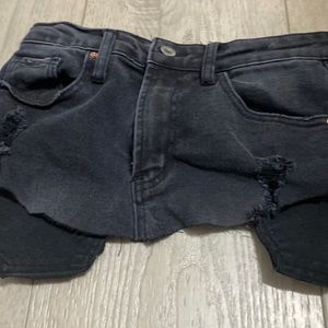 Black Custom Cheeky Mini Skirt